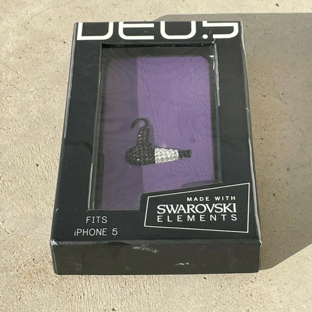 DEO.S Phone Back Case for Apple 5 Made with Swarovski Elements HAIR DRYER New